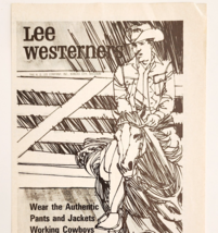 1966 Lee Westerners Clothing Advertisement Cowboy Fashion Clothes DWP9D - $19.99