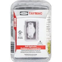 Flip Cover 1-Gang Clear Polycarbonate NEMA 3R, Taymac MM110C - $8.90