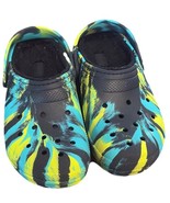 CROCS CLASSIC LINED MARBLED CLOGS Navy Tie Dye Multicolor Children sz. J5 - $19.80