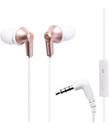 Panasonic Ergofit Wired Earbuds, In-Ear Headphones With Microphone, Rose... - $45.21 CAD