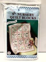 New JDNA Girls 9" Nursery Quilt Block Kit 12-9"x9" Blocks #300-21 - $9.99