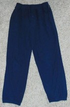 Mens Pajamas Perry Ellis Blue Fleece Elastic Waist Lounge Pants-size L - $9.90