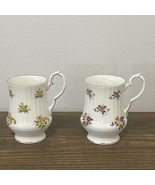 Royal Windsor Bone China Mugs Yellow Mimosa &amp; Purple Floral Gold Rim Eng... - €22,16 EUR