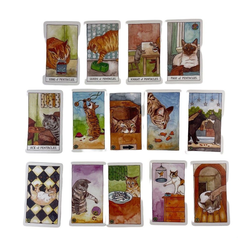 Megan Kott  Cat Tarot Card Deck 78 Cards Guide Book Divination Inspiration Item image 5