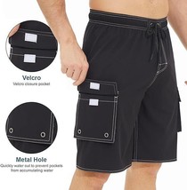 REDTURKEY Men&#39;s Black Swim Trunks / Surf Shorts - Side Pockets - Size: 32 - £14.55 GBP