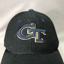 GEORGIA TECH EMBROIDERED LOGO MENS BLACK 100% WOOL CAP HAT SIZE 6 7/8 - £5.01 GBP