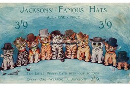 rp14615 - Louis Wain Cats - Jacksons Famous Hats - print 6x4 - $2.80