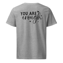 Unisex Organic Mid-Light T-Shirt - Enough Back Print Heather Grey - $49.99