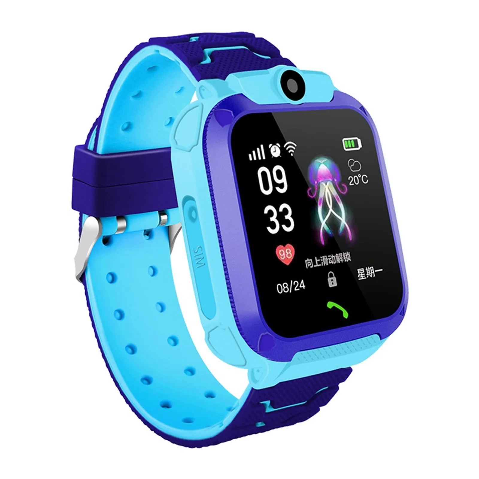 Children&#39;s LBS real-time positioning smart watch with L-shaped card Waterproof s - £130.29 GBP