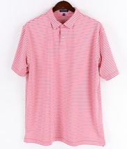 Peter Millar Crown Crafted Golf Polo Shirt Mens XL Pink White Stripes St... - £27.40 GBP