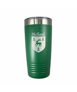 Holland Irish Coat of Arms Stainless Steel Green Travel Tumbler - $37.51 CAD