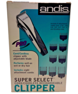 Andis Super Select Cord/Cordless Rechargeable Clipper, Model # 22805 - $139.35 CAD