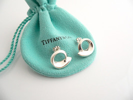 Tiffany &amp; Co Silver Gehry Fish Circle Round Earrings Jewelry Gift Pouch Love Art - £392.42 GBP