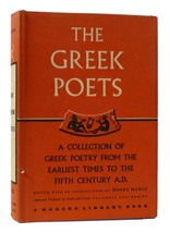 Moses Hadas The Greek Poets Modern Library Edition - £71.88 GBP