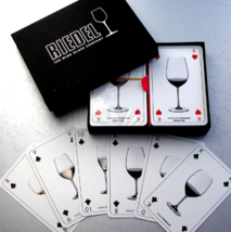 Riedel Set of 2 Playing Cards Wine Glass &amp; Decanter Illustrations Guide New - £46.58 GBP
