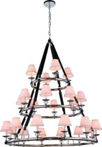 Pendant Lamp CASCADE Transitional Polished Nickel Metal Wire Candelabra E12 - £2,052.36 GBP