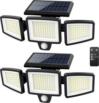 Solar Outdoor Lights, Tuffenough 2500Lm 210 Led Security Lights With Remote - $874.80 MXN