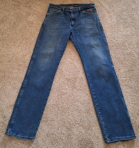 Wrangler FR Jeans Mens 32x34 Advanced Comfort Flame Resistant Med Wash S... - $32.01