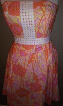 Lilly Pulitzer Originals Starfruit Hen House  Strapless Dress Sz 0 - $69.29