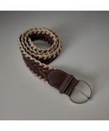 Braided Womens Belt Brown Braided Casual Buckle Fashion Accessory - $188.16 MXN
