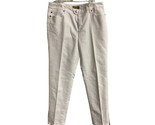 Peck &amp; Peck Weekend White Stretch Ankle Zip Skinny Jeans Size 4 - $13.62