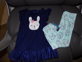 Gerber Baby Rabbit Tunic and Legging Set Size 24 Months Girl&#39;s NEW - £14.26 GBP