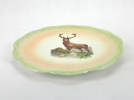 E&amp;R Co. Porcelain Plate, Vintage Stag Collector Plate, Stag on Mountain Top - £15.49 GBP