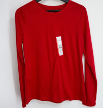 Women&#39;s Long Sleeve Core T-Shirt Red Time and Tru NEW w/ TAGS Sz Small (... - £10.36 GBP