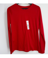 Women&#39;s Long Sleeve Core T-Shirt Red Time and Tru NEW w/ TAGS Sz Small (... - £10.35 GBP