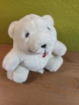 Vintage 1996 Coca Cola Polar Bear Plush  White Stiffes Animal Toy  - $12.86