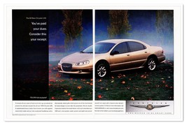 1999 Chrysler LHS Luxury Sedan Vintage 1998 2-Page Print Magazine Ad - £9.74 GBP