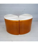 Vintage Rubbermaid Lazy Susan Wedge Canister 4pc Set w Lids Transparent ... - £22.46 GBP