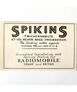 1954 Spikins Radio Mobile Services Twickenham Advertisement Automobilia ... - €17,04 EUR
