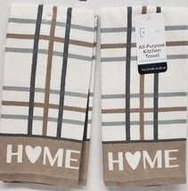 Set of 2 Same Printed Kitchen Terry Towels (15&quot; x 25&quot;) BROWNSTONE, HOME, MS - £8.87 GBP