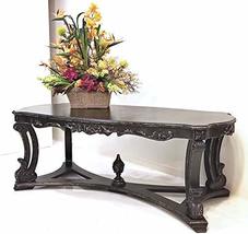Zaer Ltd. 83&quot; Long French Design Wooden Table (Rustic Black) - £1,576.37 GBP