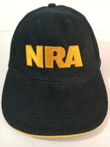 NRA American Flag Mens Hat Cap Black Gold National Rifle Association Embroidered - £7.86 GBP