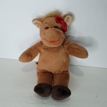 Build A Bear Small Fry Reindeer Brown Red Bow Stuffed Animal Plush - £15.68 GBP