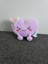 Hug Me Purple Heart Plush With Xoxo Baloon- Nwts Cute As Can Be!! - £9.52 GBP