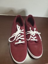 Vans Sneakers Women&#39;s Size 8.5 Off the Wall Lace Up Burgundy - £11.10 GBP
