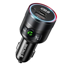 Syncwire Bluetooth 5.1 FM Transmitter for Car, 38W PD &amp; QC3.0 Fast Car Charger W - £38.52 GBP