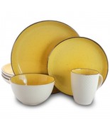 MEGA-EL-MELLOWYELLOW Elama Mellow-Yellow 16-Piece Dinnerware Set - £63.11 GBP