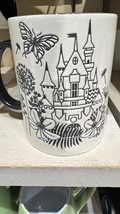 Disney Parks Castle with Flowers Ceramic Mug 16 oz NEW