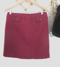 Ann Taylor Loft A Line Skirt Textured Pink Black Size 10P - $14.85