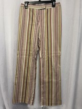 INC Stretch Women&#39;s Pants Tan Striped Size 6 - £24.11 GBP