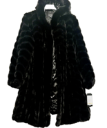 Women's Outerwear Church Winter Formal Black soft Faux Fur Coat Jacket size XL - $3,769.63 MXN