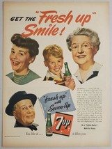 1944 Print Ad 7UP Soda Pop Seven Up Happy People Smiling - £10.60 GBP