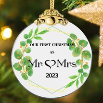  Christmas Ornament First Married Christmas Married Ornaments Wed - £20.13 GBP
