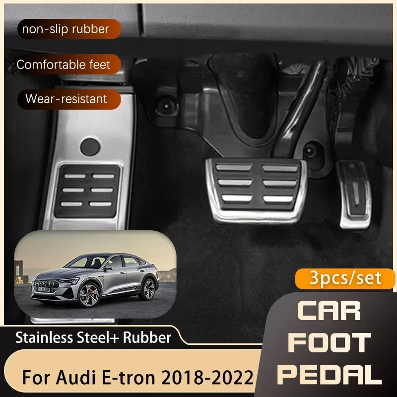 Car Foot Pedals For Audi E-tron 2018 2019 2020 2021 2022 Fuel Brake Footrest No - £35.88 GBP+