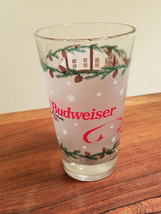 Vintage Budweiser Beer Glass Tumbler Feliz Navidad By Libby Glass Co. - $9.85