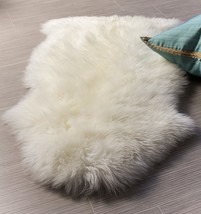 Natural, Extra Large 2&#39; X 3&#39; Single Pelt Super Area Rugs Genuine New Zealand - £55.02 GBP